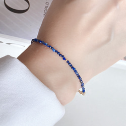 [14kgf]B11 ラピスラズリ　ブレスレット 3枚目の画像