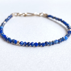 [14kgf]B11 ラピスラズリ　ブレスレット 5枚目の画像