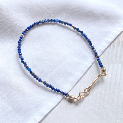 [14kgf]B11 ラピスラズリ　ブレスレット 2枚目の画像