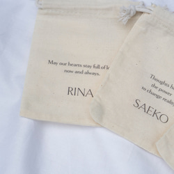 【10枚セット 】フォント変更OKの名入れミニバッグ席札／snc01 4枚目の画像