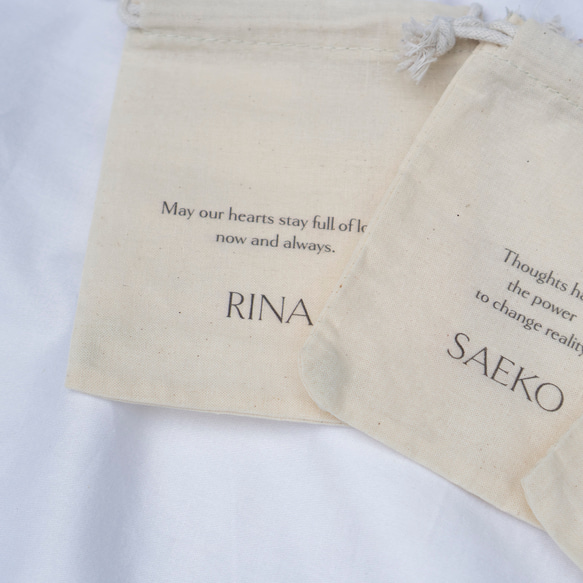 【10枚セット 】フォント変更OKの名入れミニバッグ席札／snc01 4枚目の画像