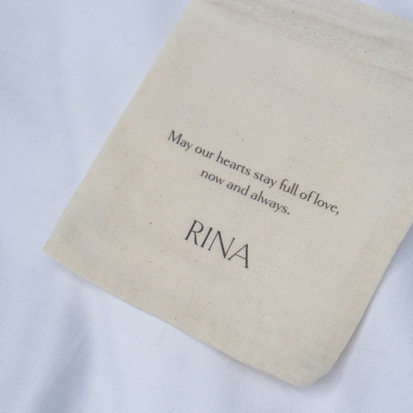 【10枚セットご購入の方限定 】フォント変更OKの名入れミニバッグ席札／snc02 1枚目の画像