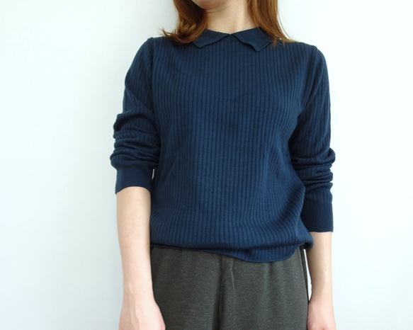 秋冬福袋 <翻領寬羅紋針織衫> <針織闊腿褲> 第3張的照片