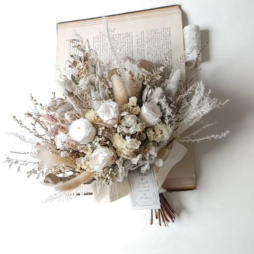ドライフラワーのスワッグブーケ 34cm 誕生日 結婚祝い クリスマス
