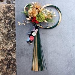 【早割お正月2026】☆新作☆ふたば松葉お正月水引飾り 2枚目の画像