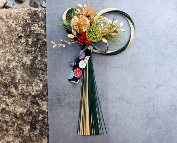 【早割お正月2026】☆新作☆ふたば松葉お正月水引飾り 2枚目の画像