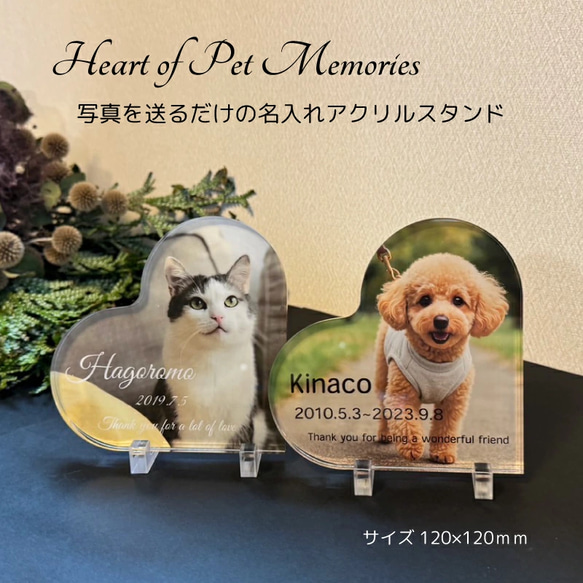 ペット 犬 猫 うちの子 写真 メモリアル プレート アート 名入れ ギフト 記念日 プレゼント おしゃれ 可愛い 思い 1枚目の画像
