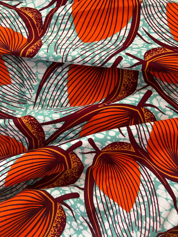 ◆100cm◆アフリカ生地　布　アフリカンファブリック　ワックスプリント　ハンドメイド　小物作り 4枚目の画像