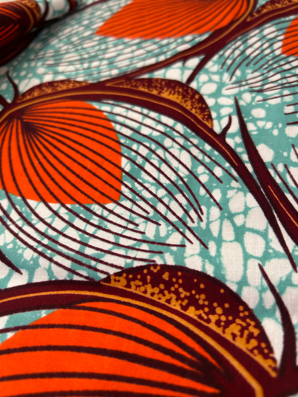 ◆100cm◆アフリカ生地　布　アフリカンファブリック　ワックスプリント　ハンドメイド　小物作り 5枚目の画像