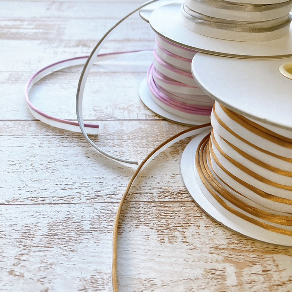 サテンパイピング・リボン ART-551　カラー選択　1mより　 1枚目の画像