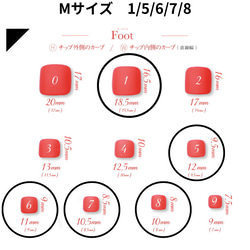 【特別価格3300円⇨1750円】現品販売　フットネイルMサイズ 19枚目の画像