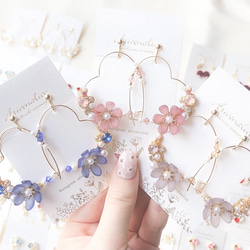 swing strawberry フラワービジュー ピアス/イヤリング (ピンク