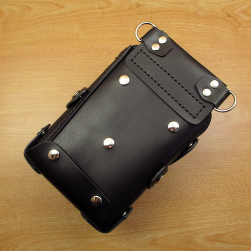 トリマー向き】 本革 8丁差し シザーケース (オールブラック) TSC-13