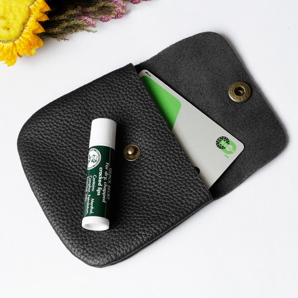 ソフトな本革レザーコンパクト コインケースーミニ財布 メンズ レディース カードケース 小銭入れ プレゼント　軽い 5枚目の画像