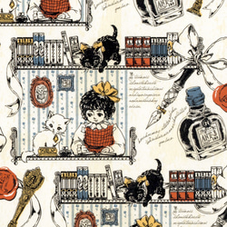 おしゃれ紙「ちいさな書斎」 A4　3枚入　ラッピングペーパー 1枚目の画像