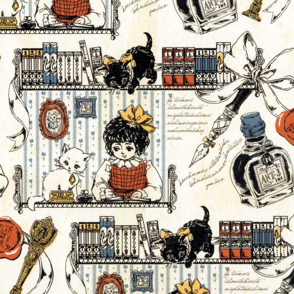 おしゃれ紙「ちいさな書斎」 A4　5枚入　ラッピングペーパー 2枚目の画像