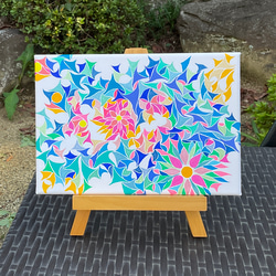 原画・アクリル画】クジラのワルツ003 キャンバス F4号（333×242mm