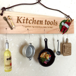 ミニチュア　キッチンツール　壁掛けプレート 2枚目の画像