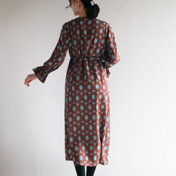 大人気ワンピの新柄登場【レトロモダン】ロング丈ジョーゼットワンピース♥ 4枚目の画像