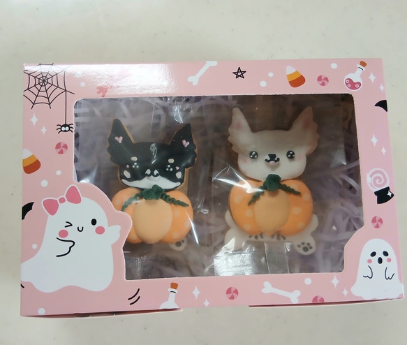 『Creema限定新作』『ハロウィン2025』ハロウィンわんちゃんのアイシングクッキー※お好きなわんちゃん※白砂糖不使用 3枚目の画像