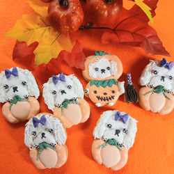 『Creema限定新作』『ハロウィン2025』ハロウィンわんちゃんのアイシングクッキー※お好きなわんちゃん※白砂糖不使用 5枚目の画像