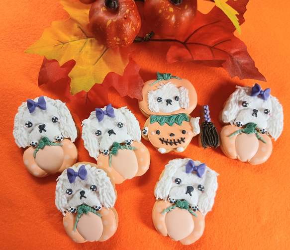 『Creema限定新作』『ハロウィン2025』ハロウィンわんちゃんのアイシングクッキー※お好きなわんちゃん※白砂糖不使用 5枚目の画像