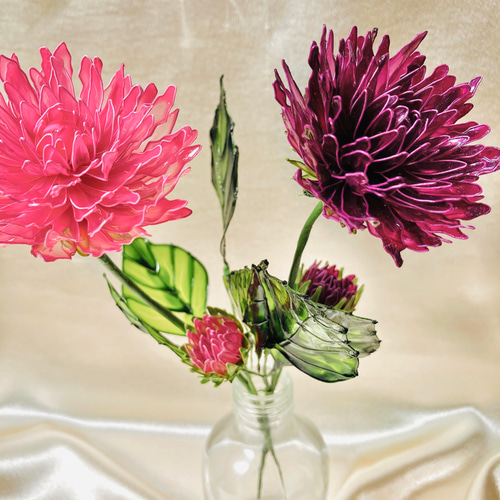 ダリア 枯れないお花 アメリカンフラワー ディップフラワー インテリア