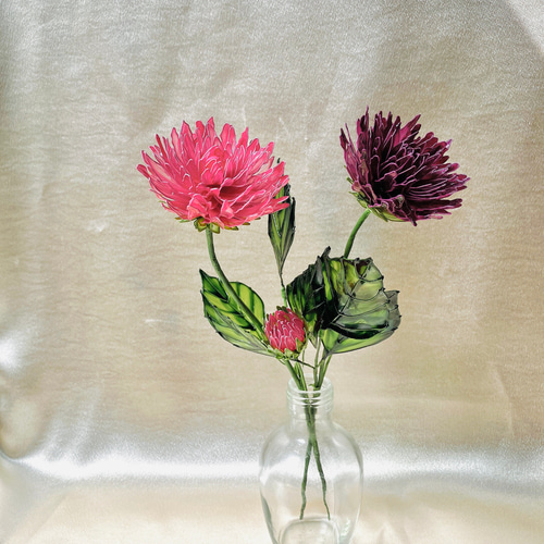 ダリア 枯れないお花 アメリカンフラワー ディップフラワー インテリア