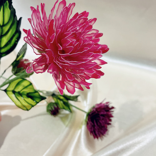 ダリア 枯れないお花 アメリカンフラワー ディップフラワー インテリア