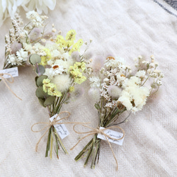 癒しのインテリアミニブーケ＊ドライフラワー花束2本セット（タグ付き） 12枚目の画像