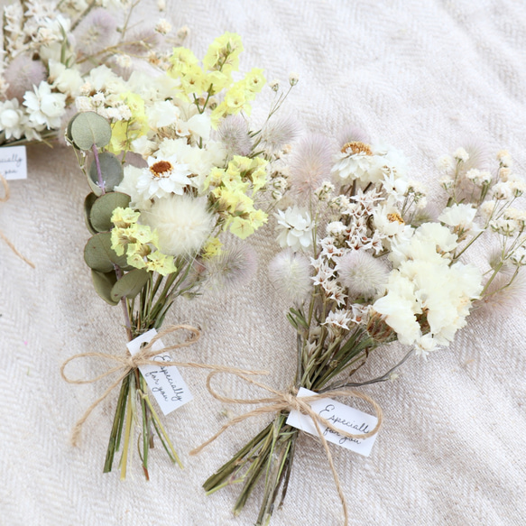 癒しのインテリアミニブーケ＊ドライフラワー花束2本セット（タグ付き） 11枚目の画像