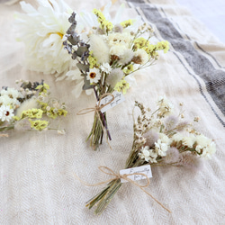 癒しのインテリアミニブーケ＊ドライフラワー花束2本セット（タグ付き） 6枚目の画像