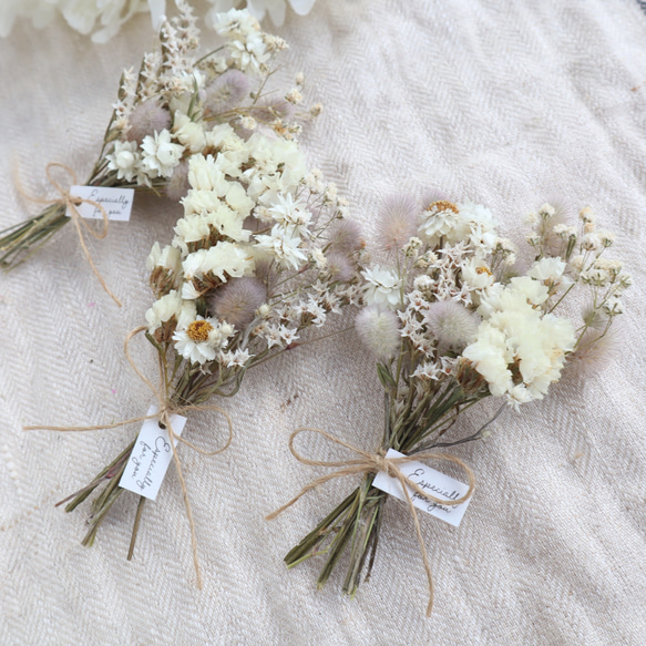 癒しのインテリアミニブーケ＊ドライフラワー花束2本セット（タグ付き） 10枚目の画像