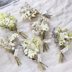 癒しのインテリアミニブーケ＊ドライフラワー花束2本セット（タグ付き） 14枚目の画像