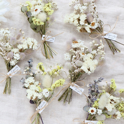 癒しのインテリアミニブーケ＊ドライフラワー花束2本セット（タグ付き） 13枚目の画像