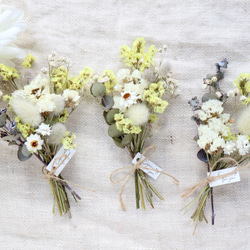 癒しのインテリアミニブーケ＊ドライフラワー花束2本セット（タグ付き） 7枚目の画像