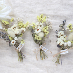 癒しのインテリアミニブーケ＊ドライフラワー花束2本セット（タグ付き） 8枚目の画像