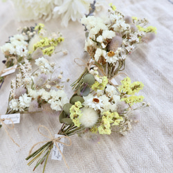 癒しのインテリアミニブーケ＊ドライフラワー花束2本セット（タグ付き） 5枚目の画像