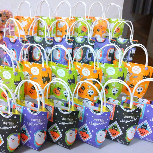 ハロウィン柄【持ち手付き】24枚☆ミニ紙袋☆ラッピング袋 ギフト