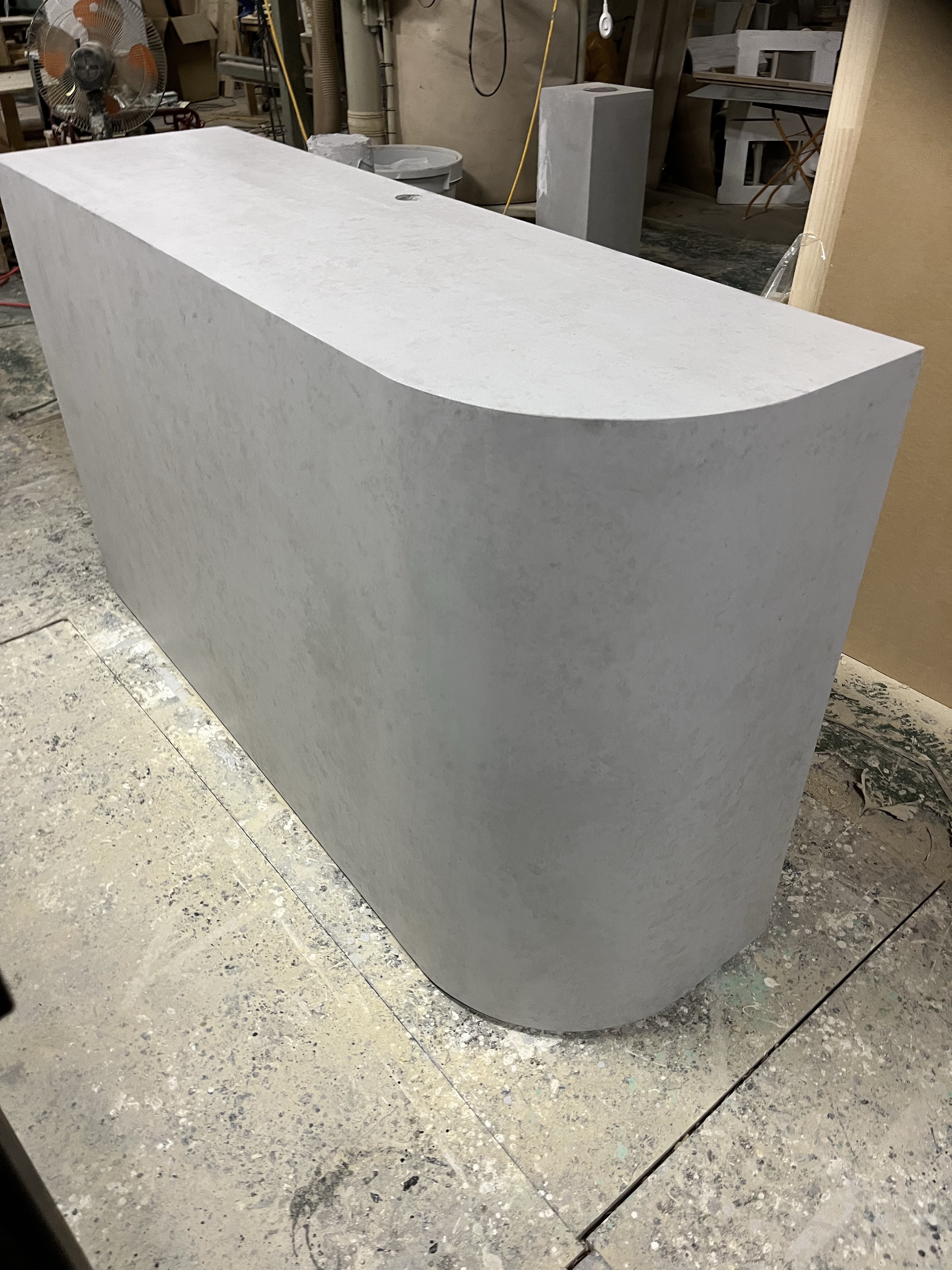 【石っぽいシリーズ】 アールカウンター　レジカウンター　レジ台