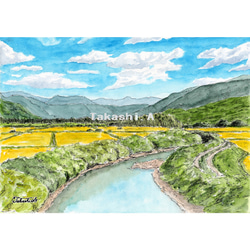 水彩画原画１点もの 題名(おいらん) 原画一点もの額付き水彩画（花魁）おいらん