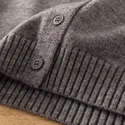 樹 *シンプルなシングルブレストニットベスト  100%綿   Vネックノースリーブニットカーディガン  トップス 7枚目の画像