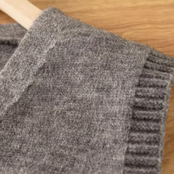 樹 *シンプルなシングルブレストニットベスト  100%綿   Vネックノースリーブニットカーディガン  トップス 6枚目の画像