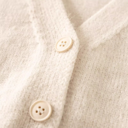 樹 *シンプルなシングルブレストニットベスト  100%綿   Vネックノースリーブニットカーディガン  トップス 11枚目の画像