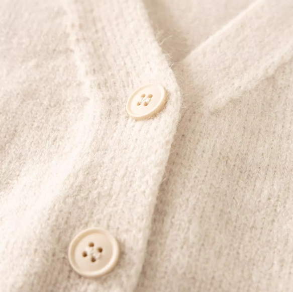 樹 *シンプルなシングルブレストニットベスト  100%綿   Vネックノースリーブニットカーディガン  トップス 11枚目の画像