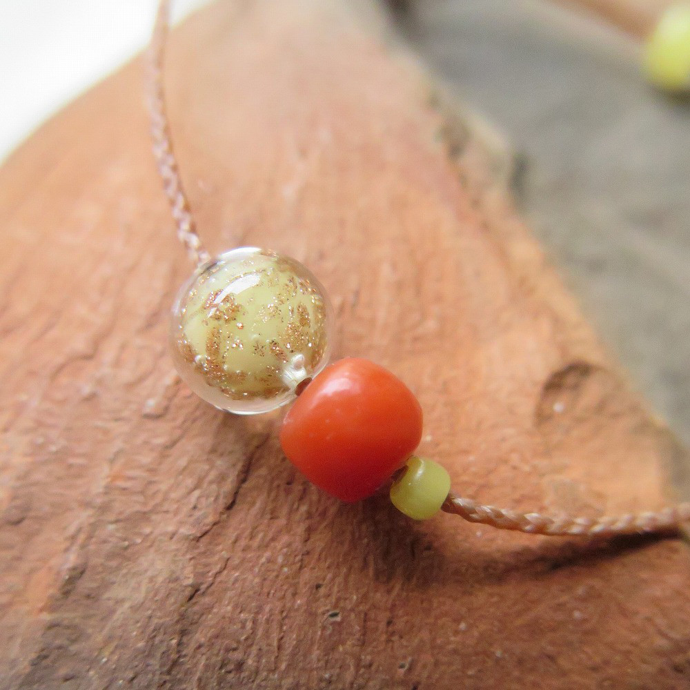 アンティーク　珊瑚　＋　ソンメルソ　黄　ブレスレット　百世 momotose（西）