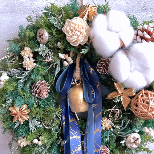 クリスマスリース25cm】森の香りを纏う冬のナチュラルリース