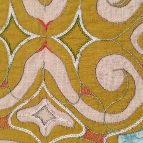 アイヌ刺繍（カパㇻミㇷ゚）タペストリー mintar（ミンタㇻ・庭