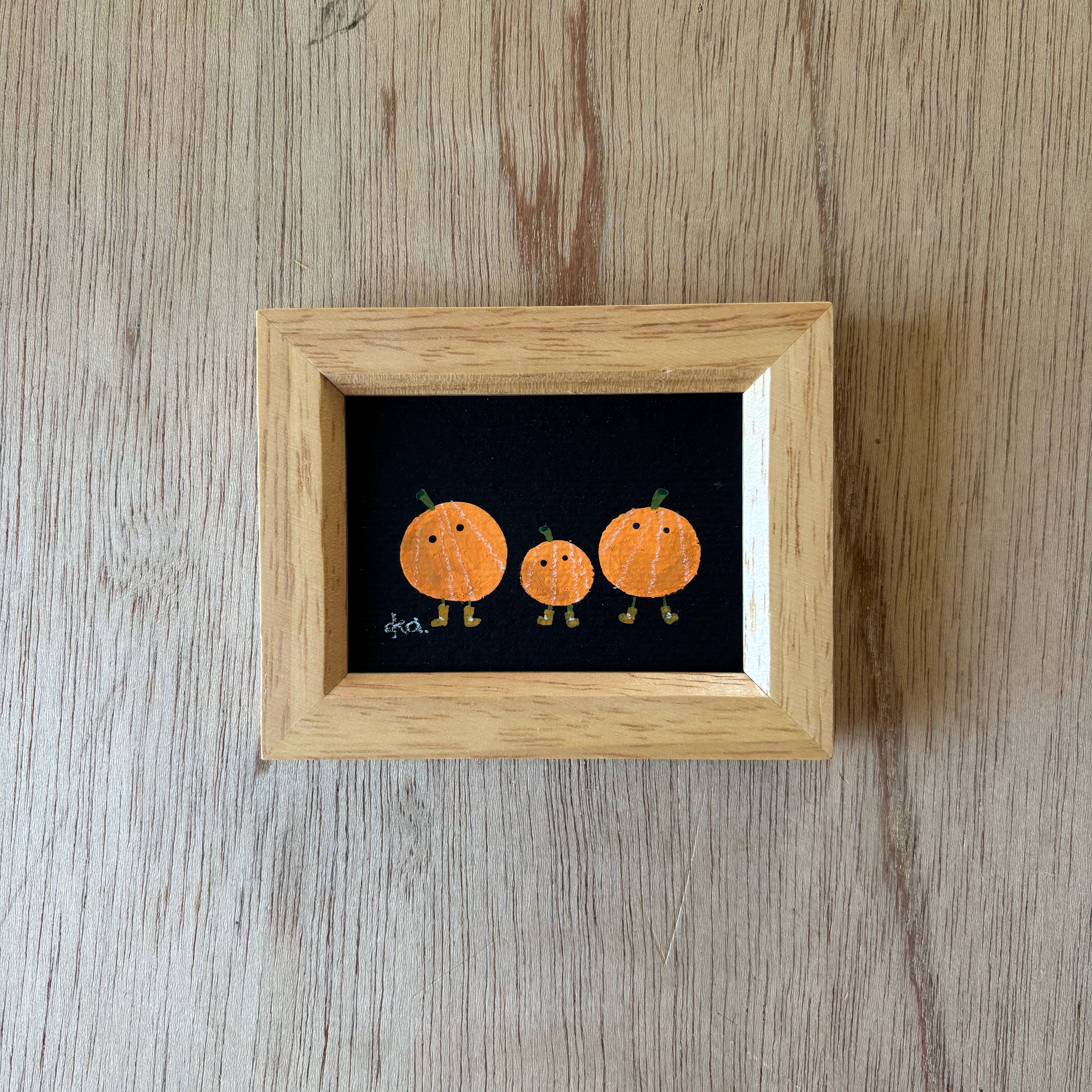 「pumpkins family」ミニ額　原画