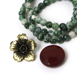 ツリーアゲート レインボーストーン チャーム 懐古調 天然素材＋ 詰め合わせ　天然石 アクセサリー材料 ジェムストーン 2枚目の画像